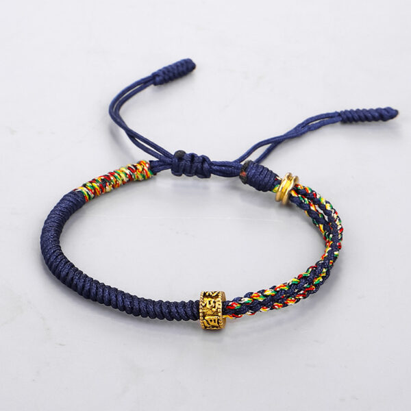 Wholesale Tibetan Hand-woven Diamond Knot Copper Beads Red Rope Bracelet