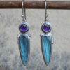 Wholesale Vintage Bohemian Moonstone Alloy Earrings