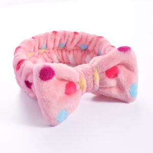 12#Pink dots (bow headband)