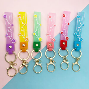 Wholesale Soft Gum Candy Color Lanyard Keychains