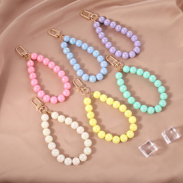 Wholesale Acrylic Colorful Beaded Keychain
