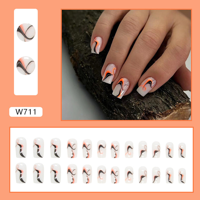 Wholesale Mid-Long Irregular Stripe Corrugated Nail Stickers