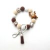 Wholesale Yak Silicone Beads Wooden Beads Tassel Bracelet Keychain