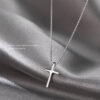 O1CN01SFoKLI2CI9QkLRoUc_2208411428450-0-cib Wholesale Cross Clavicle Versatile Silver Necklace