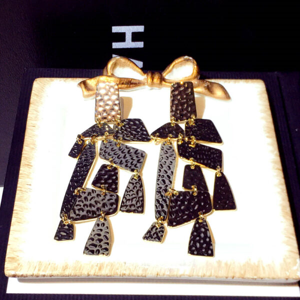 Wholesale Exaggerated Long Geometric Copper Stud Earrings