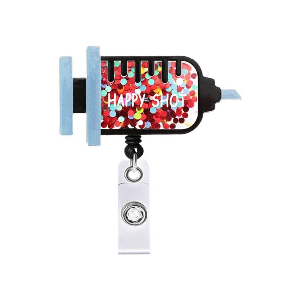 Wholesale Acrylic Hollow Quicksand Needle Tube Retractable Key Chain