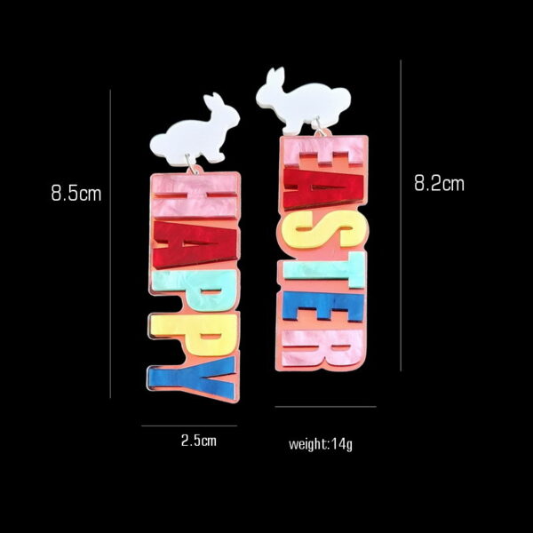 O1CN01SKnzfo1ZFcMMohhMg_1794553165-0-cib Wholesale Easter Colorful Bunny Acrylic Earrings