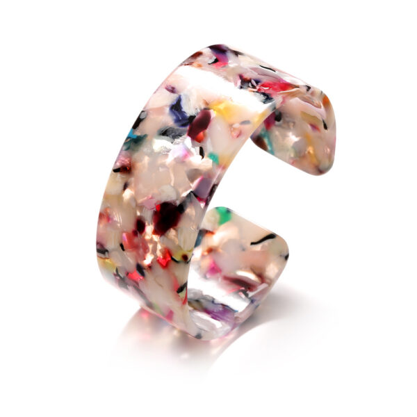 Wholesale C Shape Acrylic Bracelet Earrings Necklace Set 6 Pieces Leaf Jewelry