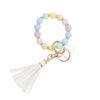 Wholesale Colorful Silicone Bead Tassel Beaded Wrist Keychain