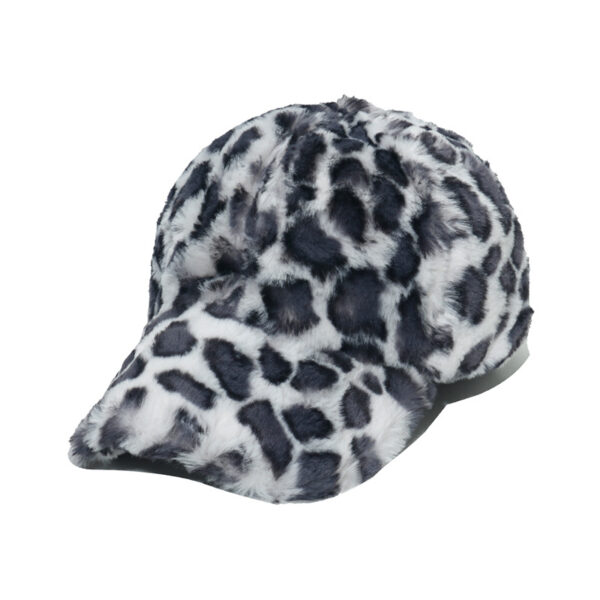 Wholesale Faux Rabbit Fur Leopard Plush Baseball Cap