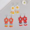Wholesale Flowers Tassels Rice Beads Earrings
