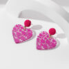 Wholesale Transparent Color Heart Beads Acrylic Earrings