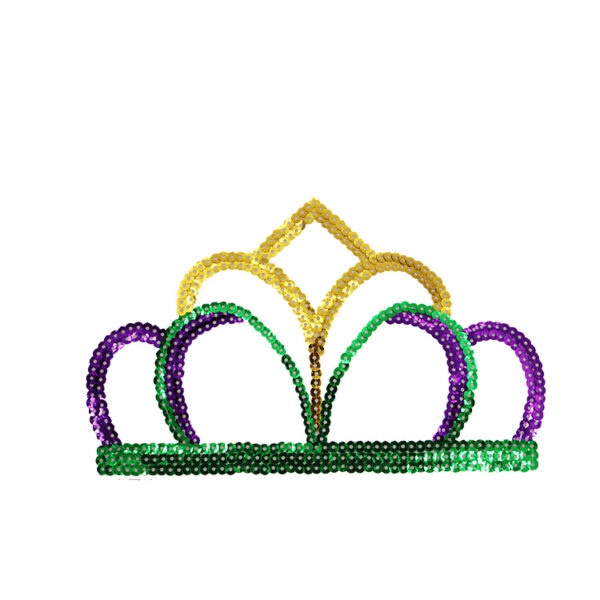 Wholesale Carnival Sequins Colorful Sequins Crown Tiara Prom Party Decoration Crown