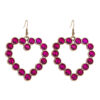 Wholesale New Creative and Fashionable Heart Heart Diamond Cut-out Earrings