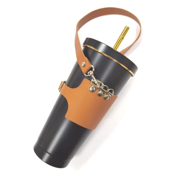 O1CN01SNsuK9281QbCr1bY5_2208634697872-0-cib Wholesale Portable Adjustable PU Leather Diameter 75-95mm Insulated Cup Holder