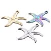 Wholesale 5pcs Steel Color Irregular Starfish Titanium Steel Colorful Pendant Accessories