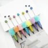 Wholesale Beadable Pen Plastic Creative Cute Plush with Diamonds DIY