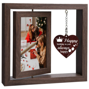 Wholesale Mother's Day Double Sided Rotating Photo Frame 6-inch Wooden Frame Set