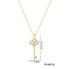 Wholesale Titanium Steel Necklace 18k Gold Heart Crown Key Pendant Clavicle Chain