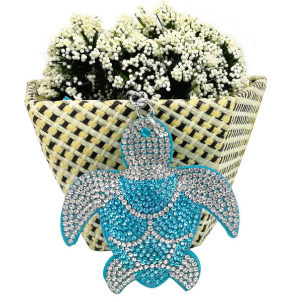 Wholesale Diamond Studded Turtle Metal Keychains