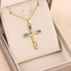 O1CN01SWWsQH1xajOQbKm28_2213206166460-0-cib Wholesale Colorful Zirconium Cross Titanium Steel Necklaces