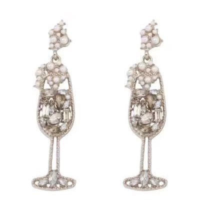 O1CN01SXA3un1gFnvoNgYqu_2213748334113-0-cib Wholesale Pearl Inlaid Diamond Wine Glass Shaped Alloy Earrings