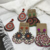 Wholesale Water Drop Italian Bohemian Wood Earrings
