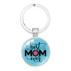Wholesale Mom Letter Mother's Day Gift Time Gemstone Glass Keychain