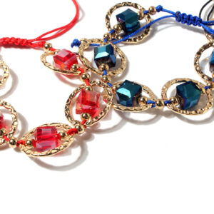 O1CN01SYB4kG29tIoysxYox__2559898125-0-cib Wholesale Fashion Handwoven Red Rope Square Crystal Bracelet