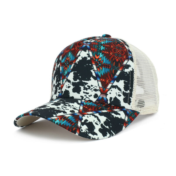 O1CN01SYCjz71INXhK5qGEJ_2247210881-0-cib-1 Wholesale Western style Cross Ponytail Print Baseball Cap Peaked Cap