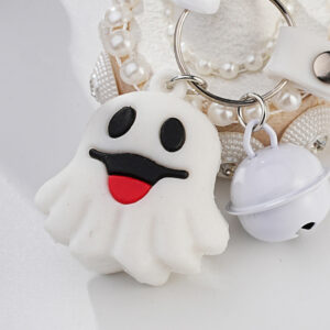 Wholesale Metal Ring Halloween Decoration Ghost Keychain