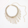 Wholesale Luxury Full Diamond Tassels Long Collarbone Rhinestones Necklace