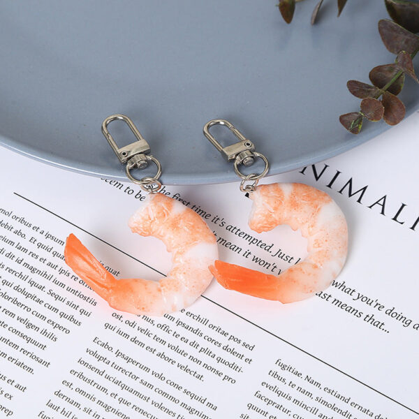 Wholesale PVC Simulation Shrimp Creative Keychain