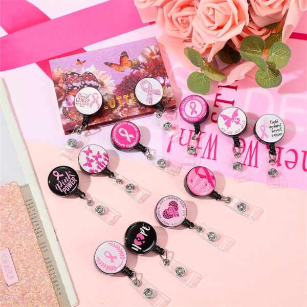 Wholesale Fans with ABS Badge Scroll Retractable Keychain