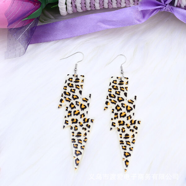 Wholesale Rainbow Leopard Stripe Acrylic Earrings