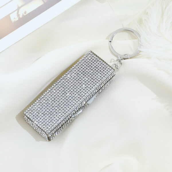 Wholesale Diamond Small Medicine Box Aluminum Alloy Storage Box Keychain