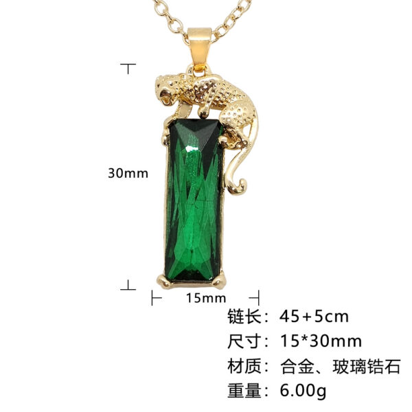 O1CN01SfrGtM21l2ee2gb7e_2210807617024-0-cib Wholesale Crystal Panther Pendant Alloy Necklaces