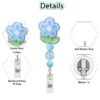 Wholesale Acrylic Flower Beaded Retractable Badge Scroll Keychain