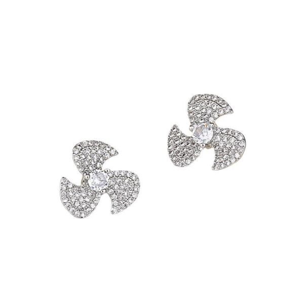 Wholesale Sterling Silver Pinwheel Copper Stud Earrings