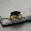 Wholesale Double Layer Gold Rotatable Men's Titanium Steel Ring