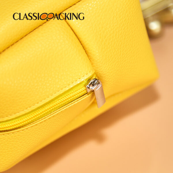 Wholesale Solid Color PU Travel Makeup Bags