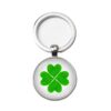 Wholesale Four Leaf Clover Time Gemstone Stainless Steel Keychain
