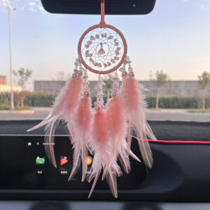 Crystal Stone car hanging-pink