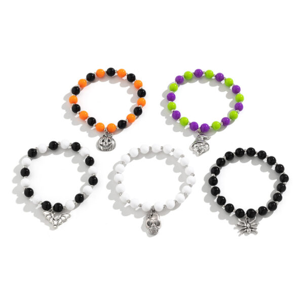Wholesale Halloween Skull Pumpkin Bracelet Set