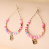 Wholesale Hawaiian Beach Shells Metal Earrings