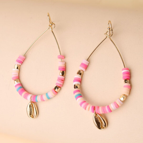 Wholesale Hawaiian Beach Shells Metal Earrings