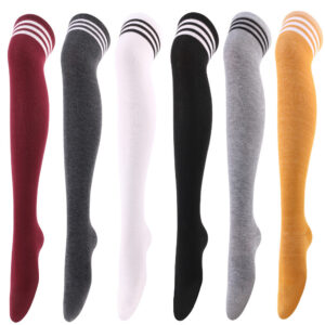O1CN01Snb3a71EFybqnSobU__1640460323-0-cib Wholesale Three-bar Over-the-knee High Striped Dance Socks