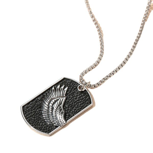 O1CN01So4WQC1Bs2khdXXbt_0-0-cib Wholesale men's personalized titanium steel alloy dark feather brand necklace