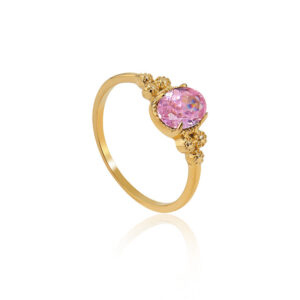 O1CN01SoCePl1VHffs6gyow__4112122628-0-cib Wholesale 18K Gold Plated Stainless Steel Ring with Crystal Halo Stone
