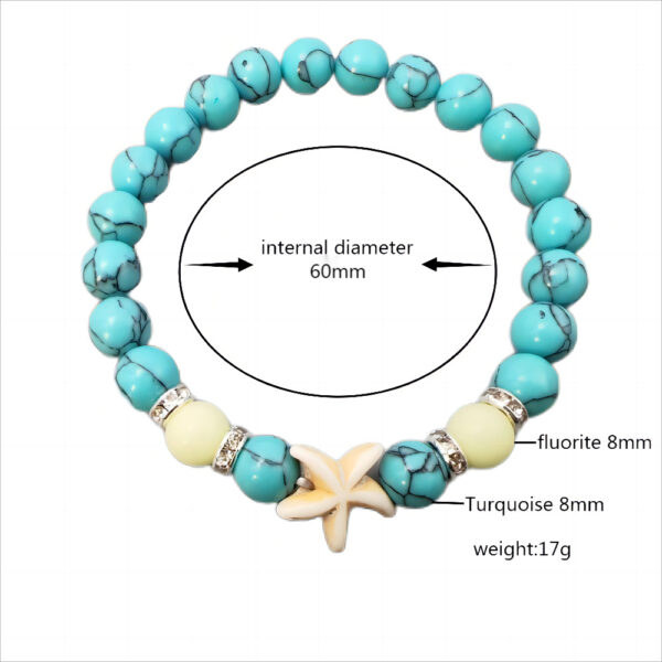 O1CN01SqWw0d2IVKfUelm9f_3919529291-0-cib Wholesale Glow Starfish Boho Turquoise Luminous Bracelet